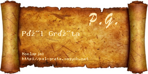 Pál Gréta névjegykártya