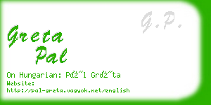 greta pal business card